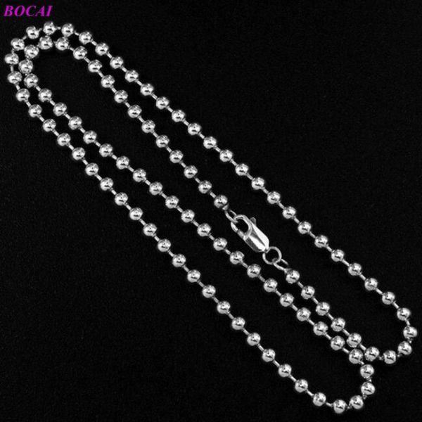 bocai 100% real s925 sterling silver bead necklace male simple light beads sweater necklace beads chain long clavicle chai
bocai 100% real s925 sterling silver bead necklace male simple light beads sweater necklace beads chain long clavicle chai