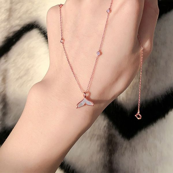 new elegant and beautiful fishtail shell pendant necklace for women love gift jewelry copper rose gold color gold color necklace, Silver
new elegant and beautiful fishtail shell pendant necklace for women love gift jewelry copper rose gold color gold color necklace, Silver