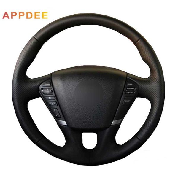 handsewing black artificial leather steering wheel covers for teana 2008-2012 murano 2009-2014
handsewing black artificial leather steering wheel covers for teana 2008-2012 murano 2009-2014