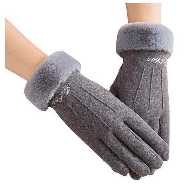 women winter warm windproof wrist gloves soft lined windproof plus velvet cuff mittens solid color fashion warm glove yl5, Blue;gray
women winter warm windproof wrist gloves soft lined windproof plus velvet cuff mittens solid color fashion warm glove yl5, Blue;gray