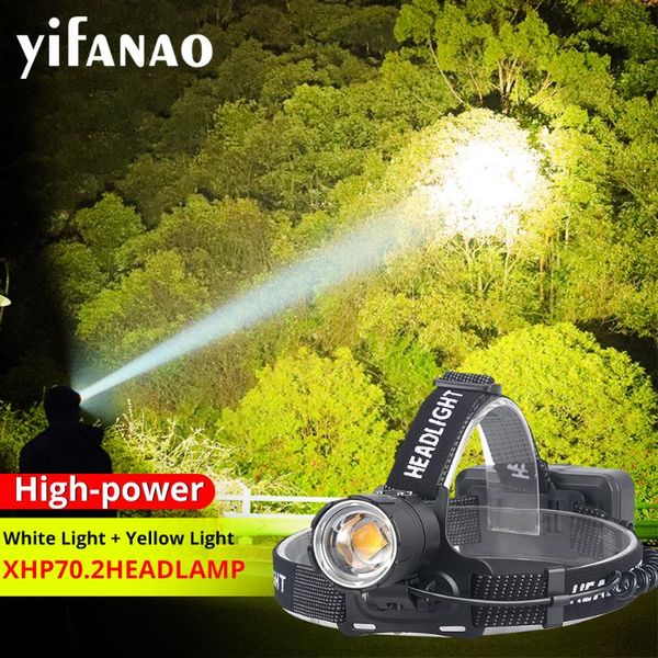 7000LM XHP70.2 Led Headlamp XHP70 Most Powerful Yellow or White Led Headlight Fishing Camping ZOOM Torch Use 3*18650 Battery
7000LM XHP70.2 Led Headlamp XHP70 Most Powerful Yellow or White Led Headlight Fishing Camping ZOOM Torch Use 3*18650 Battery
