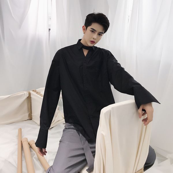 men's wear 2020 spring korean style simple shirts casual long sleeve v-neck slim loose pullover shirts male blouse hd721, White;black
men's wear 2020 spring korean style simple shirts casual long sleeve v-neck slim loose pullover shirts male blouse hd721, White;black