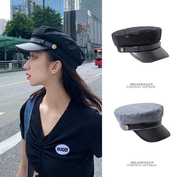 stingy brim hats female octagonal hat berets for women with visor cotton retro style solid color street hip-hop cool girl fashion good quali, Blue;gray
stingy brim hats female octagonal hat berets for women with visor cotton retro style solid color street hip-hop cool girl fashion good quali, Blue;gray