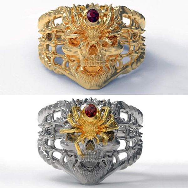 hip hop rock red cz stone spider ring gold copper material hollow skeleton skull biker rings for men women boho jewelry, Slivery;golden
hip hop rock red cz stone spider ring gold copper material hollow skeleton skull biker rings for men women boho jewelry, Slivery;golden