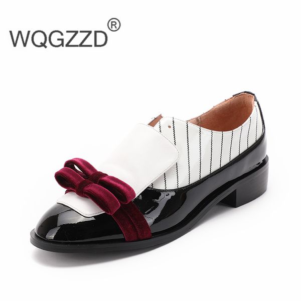 genuine leather loafers casual flat shoes women oxfords shoes for women bowtie ladies chaussures femme, Black
genuine leather loafers casual flat shoes women oxfords shoes for women bowtie ladies chaussures femme, Black