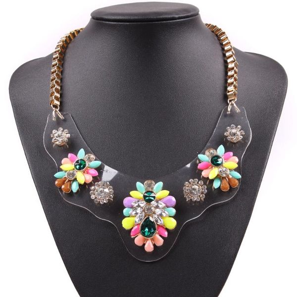 pendant necklaces 2021 fashion luxury chain chunky statement colorful flower crystal necklace for ladies elegant jewelry, Silver
pendant necklaces 2021 fashion luxury chain chunky statement colorful flower crystal necklace for ladies elegant jewelry, Silver