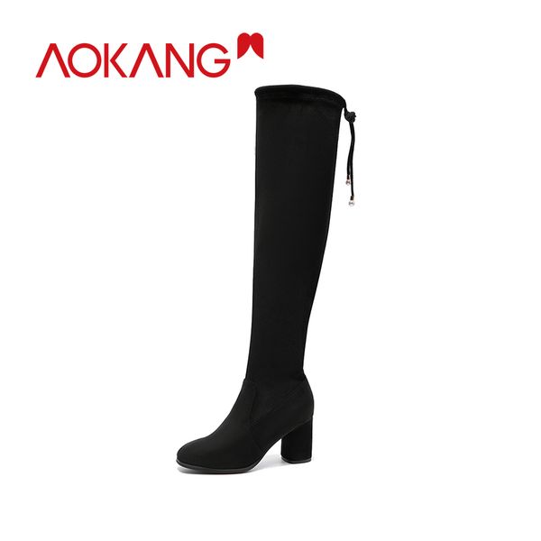 boots aokang warm women winter fashion thick heel over the knee woman high long thigh botas, Black
boots aokang warm women winter fashion thick heel over the knee woman high long thigh botas, Black