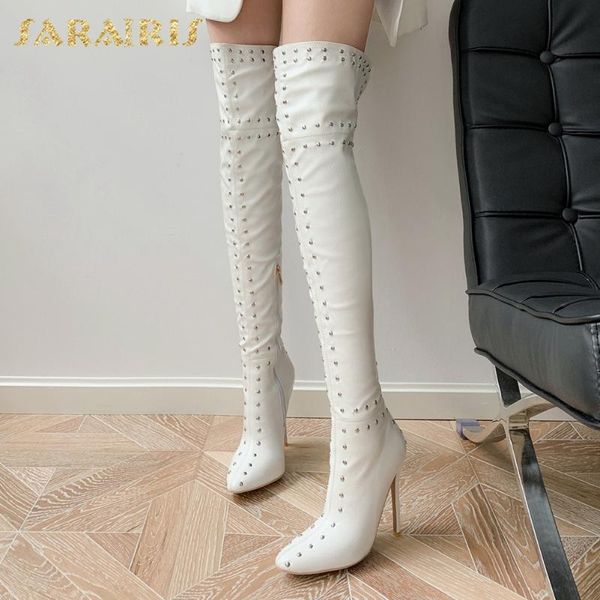 boots sarairis 2021 arrivals pointed toe zipper concise shoes ladies thin high heels rivet over the knee woman, Black
boots sarairis 2021 arrivals pointed toe zipper concise shoes ladies thin high heels rivet over the knee woman, Black