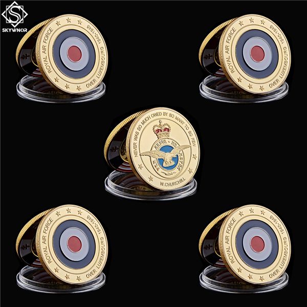 5pcs luxembourg royal air force retired craft gold plated military commemorative coin america fancy challenge badge 
5pcs luxembourg royal air force retired craft gold plated military commemorative coin america fancy challenge badge