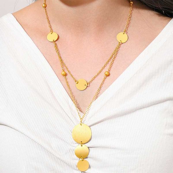 2pcs/set simple women necklaces set frosted wafer beads pendant clavicle chain gold necklace retro dance party jewelry, Silver
2pcs/set simple women necklaces set frosted wafer beads pendant clavicle chain gold necklace retro dance party jewelry, Silver