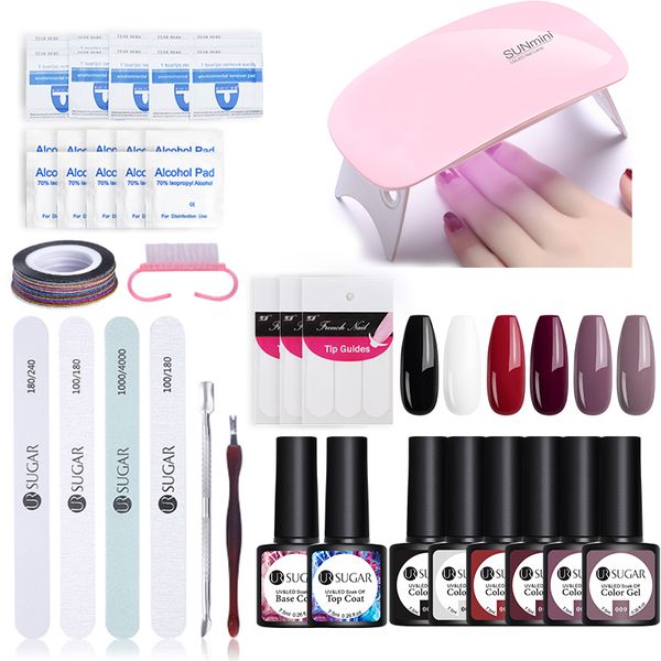 ur sugar nail set uv led lamp dryer with 6pcs nail gel polish drill remover pedicure kit soak off tools set, Red;pink
ur sugar nail set uv led lamp dryer with 6pcs nail gel polish drill remover pedicure kit soak off tools set, Red;pink
