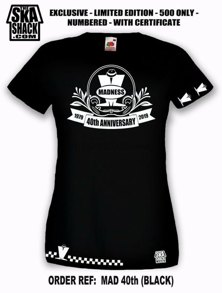 madness 40th anniversary t shirt. 500 only. ladies fit. exclusive. s - 2xl