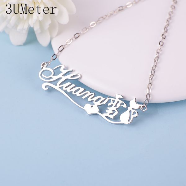 3umeter fashion 925 silver couple personalized custom name necklace for baby letters pendant necklace gift drop shipping
3umeter fashion 925 silver couple personalized custom name necklace for baby letters pendant necklace gift drop shipping