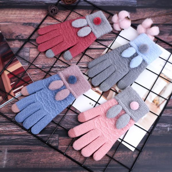 five fingers gloves winter female points finger thick warm touch screen driving cute cartoon ears knitted d96, Blue;gray
five fingers gloves winter female points finger thick warm touch screen driving cute cartoon ears knitted d96, Blue;gray