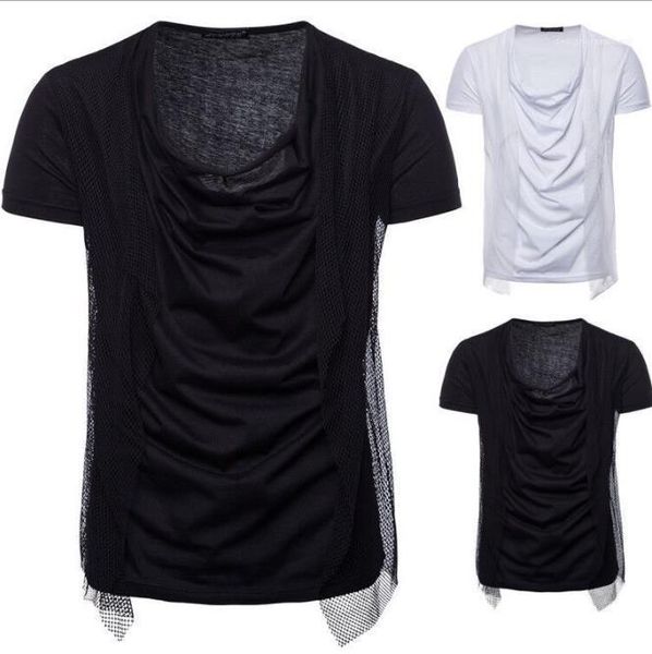 summer short sleeve tees stacker collar netting panelled male clothing mens 2020 luxury designer tshirt, White;black
summer short sleeve tees stacker collar netting panelled male clothing mens 2020 luxury designer tshirt, White;black