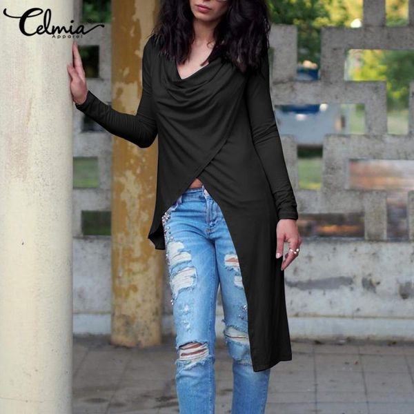 celmia women blouse casual solid irregular hem blouses fashion long sleeve cowl collar shirts long plus size office blusas 7, White
celmia women blouse casual solid irregular hem blouses fashion long sleeve cowl collar shirts long plus size office blusas 7, White