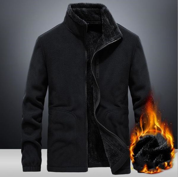 men fleeces jacket winter brushed thicken keep warm fleece mens sweatshirts stand coats cardigan pullover trekking hoodies, Black
men fleeces jacket winter brushed thicken keep warm fleece mens sweatshirts stand coats cardigan pullover trekking hoodies, Black