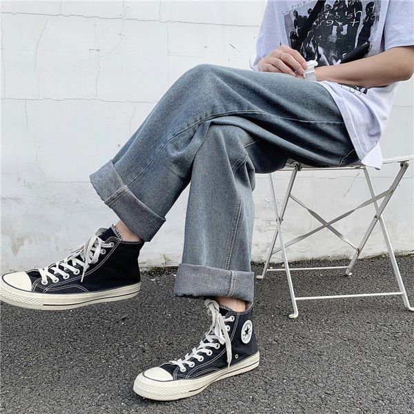 men's jeans autumn 2021 straight youth simple pendant wide leg pants washing technology and ankle curling large size s-3xl, Blue
men's jeans autumn 2021 straight youth simple pendant wide leg pants washing technology and ankle curling large size s-3xl, Blue