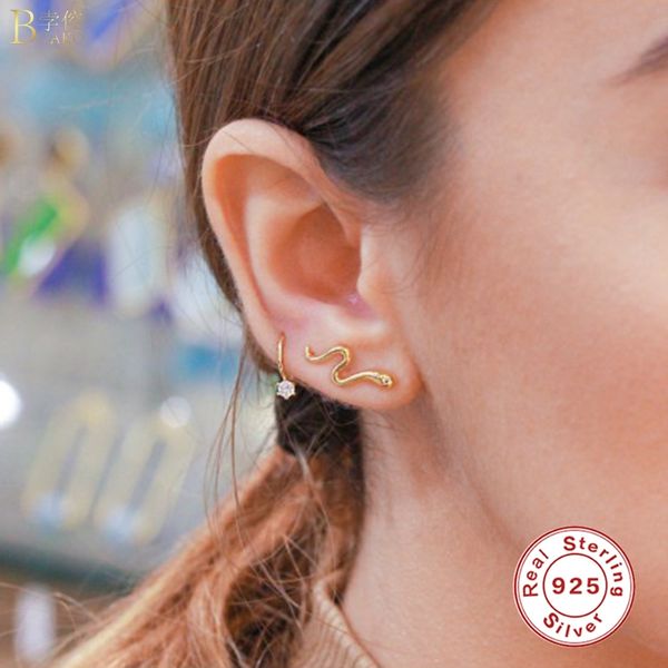 other bokoal personality western style serpentine smooth 925 sterling silver crystal animal earrings inlaid for female party, Golden;silver
other bokoal personality western style serpentine smooth 925 sterling silver crystal animal earrings inlaid for female party, Golden;silver