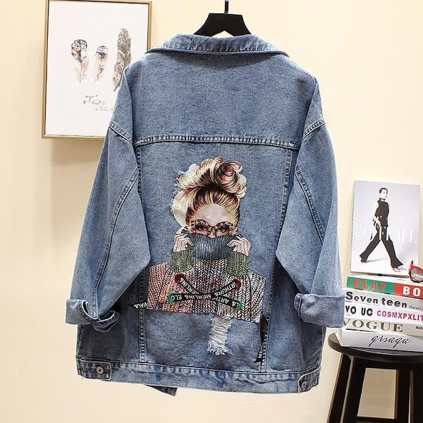 ladies jackets with pockets fashion printed woman outerwears womens denim jacket lapel neck long sleeve slim casual, Black;brown
ladies jackets with pockets fashion printed woman outerwears womens denim jacket lapel neck long sleeve slim casual, Black;brown
