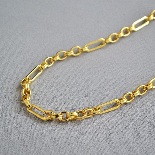ins net hong bo main savi matching brass gold plating rock punk coarse chain cold temperament necklace, Silver
ins net hong bo main savi matching brass gold plating rock punk coarse chain cold temperament necklace, Silver