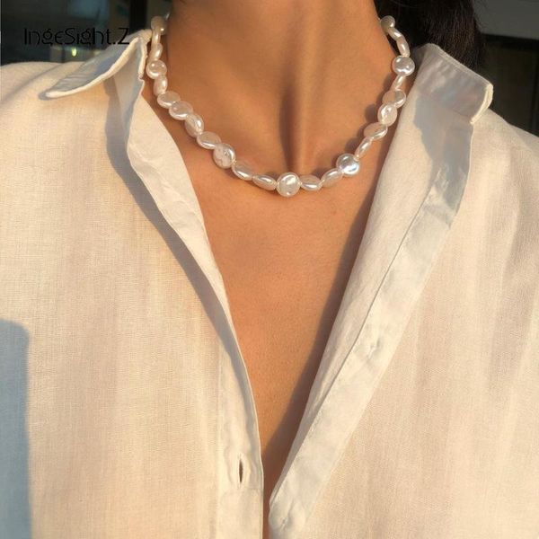 ingesight.z boho imitation pearl choker necklaces women statement handmade short clavicle chain necklaces collar women jewelry, Golden;silver
ingesight.z boho imitation pearl choker necklaces women statement handmade short clavicle chain necklaces collar women jewelry, Golden;silver
