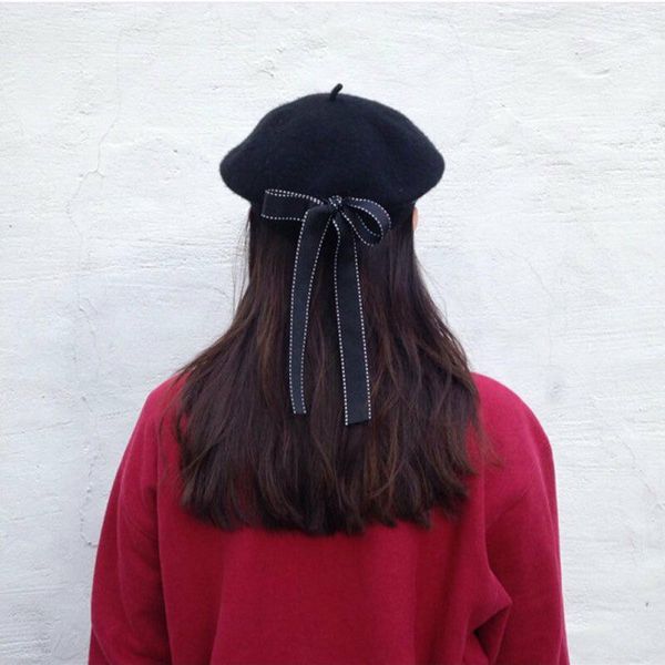 women hat ladies beret hats fashion retro wool beret harajuku wool basque hat with bowknot cap winter fall hats 2020, Blue;gray
women hat ladies beret hats fashion retro wool beret harajuku wool basque hat with bowknot cap winter fall hats 2020, Blue;gray