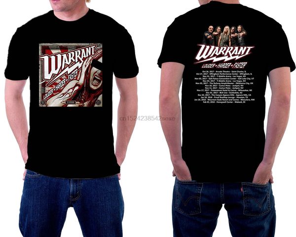 warrant tour tshirt with tour date black color short sleeve
warrant tour tshirt with tour date black color short sleeve