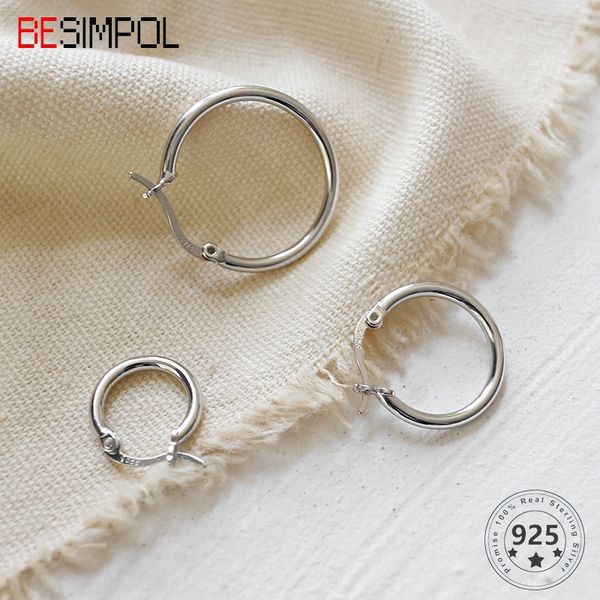 hoop & huggie besimpol real 925 sterling silver earrings 13mm/18mm/23mm size minimalist round circle wedding party fine jewelry, Golden;silver
hoop & huggie besimpol real 925 sterling silver earrings 13mm/18mm/23mm size minimalist round circle wedding party fine jewelry, Golden;silver