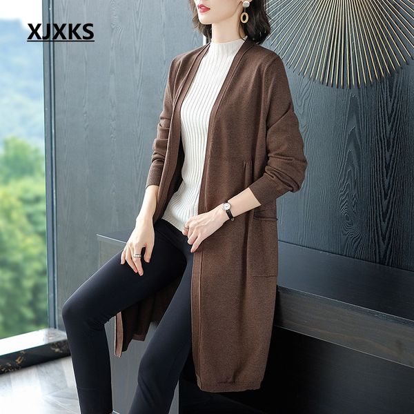 xjxks women long plus size sweater autumn 2020 knitted cardigan comfortable elegant warm women fall clothing, White
xjxks women long plus size sweater autumn 2020 knitted cardigan comfortable elegant warm women fall clothing, White