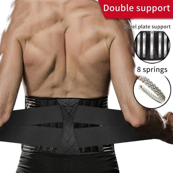 slim fitness waist belt pain relief lower back support wrap gym lumbar training spine protective gear widened workout sport, Black;gray 
slim fitness waist belt pain relief lower back support wrap gym lumbar training spine protective gear widened workout sport, Black;gray