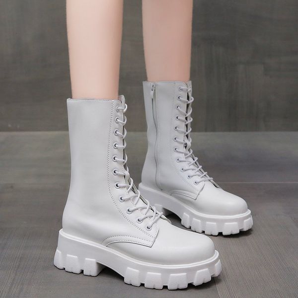 wenyujh 2020 new mid calf boots women autumn winter fashion lace-up zipper botas mujer boots sports platform heel ladies shoes, Black
wenyujh 2020 new mid calf boots women autumn winter fashion lace-up zipper botas mujer boots sports platform heel ladies shoes, Black