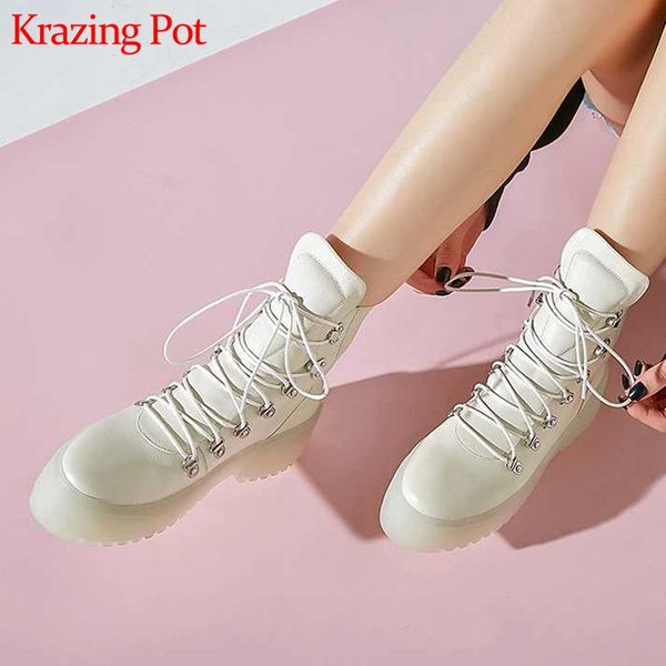 krazing pot 2020 genuine leather concise design round toe thick bottom high heels winter luxury solid color mid-calf boots l08, Black
krazing pot 2020 genuine leather concise design round toe thick bottom high heels winter luxury solid color mid-calf boots l08, Black
