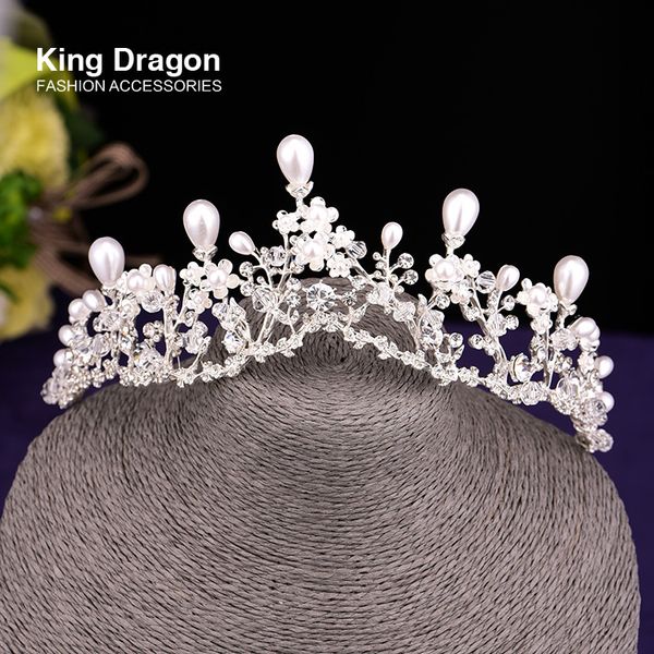handmade rhinestone pearl tiara crown wedding bridal hair accessories jewelry czc-2020, Golden;silver
handmade rhinestone pearl tiara crown wedding bridal hair accessories jewelry czc-2020, Golden;silver