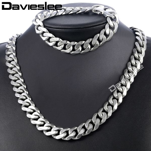 daiveslee матовый mens ожерелье браслет комплект ювелирных изделий из нержавеющей стали 316l цепи серебро цвет бордюра кубинский link dhs42, Silver
daiveslee матовый mens ожерелье браслет комплект ювелирных изделий из нержавеющей стали 316l цепи серебро цвет бордюра кубинский link dhs42, Silver