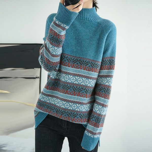 women's sweaters sweater women style half-collar pullover european artistic retro jacquard knitting shirt fashion loose comfortable, White;black
women's sweaters sweater women style half-collar pullover european artistic retro jacquard knitting shirt fashion loose comfortable, White;black