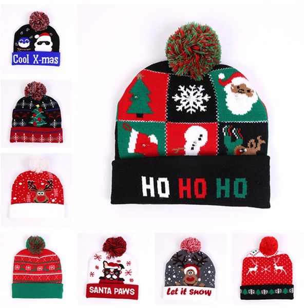 christmas led knitted beanie hat night light up hats santa claus snowman reindeer elk pattern luminous hats with pom ball crochet caps d9908, Yellow
christmas led knitted beanie hat night light up hats santa claus snowman reindeer elk pattern luminous hats with pom ball crochet caps d9908, Yellow