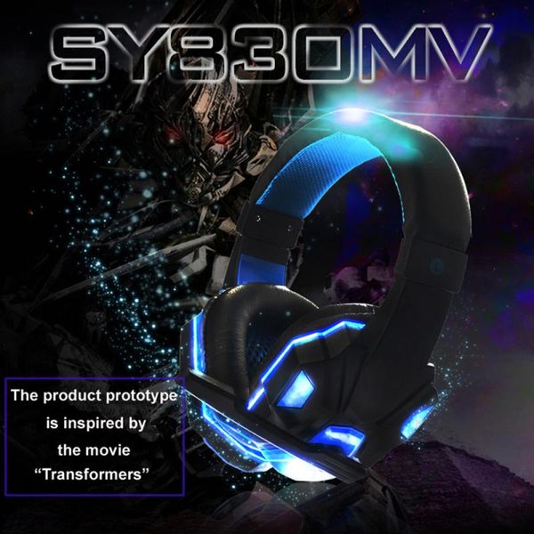 1pc high qulity gaming headsets big headphones with light mic stereo earphones deep bass for switch lapgamer