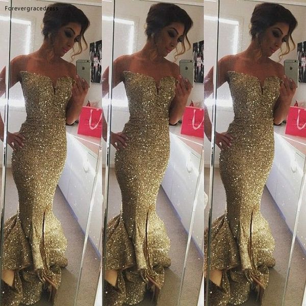 fashion gold sequins mermaid prom dress sleeveless party gown plus size custom made, White;black
fashion gold sequins mermaid prom dress sleeveless party gown plus size custom made, White;black