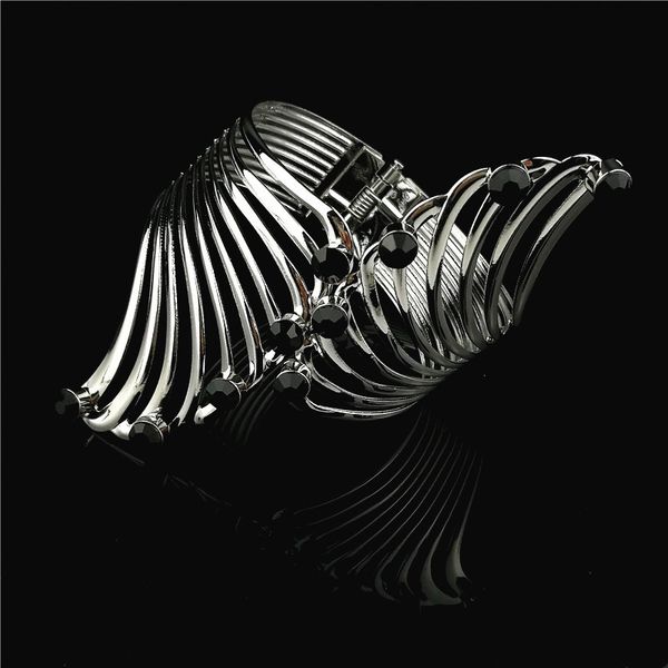 women's guardian angel hinged bangle bracelets crystal costume jewelry accessories, Black
women's guardian angel hinged bangle bracelets crystal costume jewelry accessories, Black