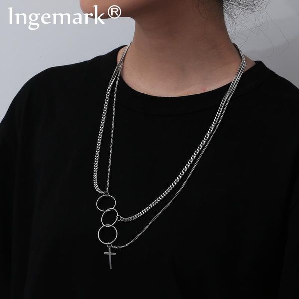 multilayer punk cross long chain necklace couple fashion street hiphop geometric metal pendant necklaces women goth jewelry gift, Silver
multilayer punk cross long chain necklace couple fashion street hiphop geometric metal pendant necklaces women goth jewelry gift, Silver