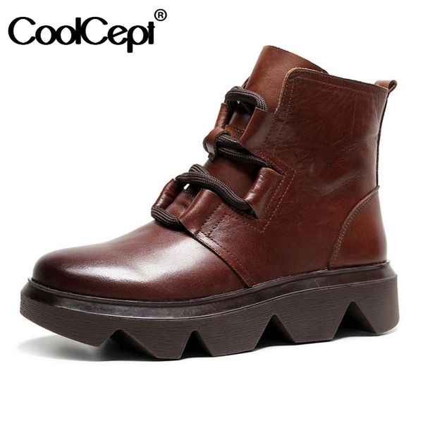 coolcept real leather women ankle boots cross strap zipper shoes trifle non-slip warm boots party women footwear size 35-40, Black
coolcept real leather women ankle boots cross strap zipper shoes trifle non-slip warm boots party women footwear size 35-40, Black