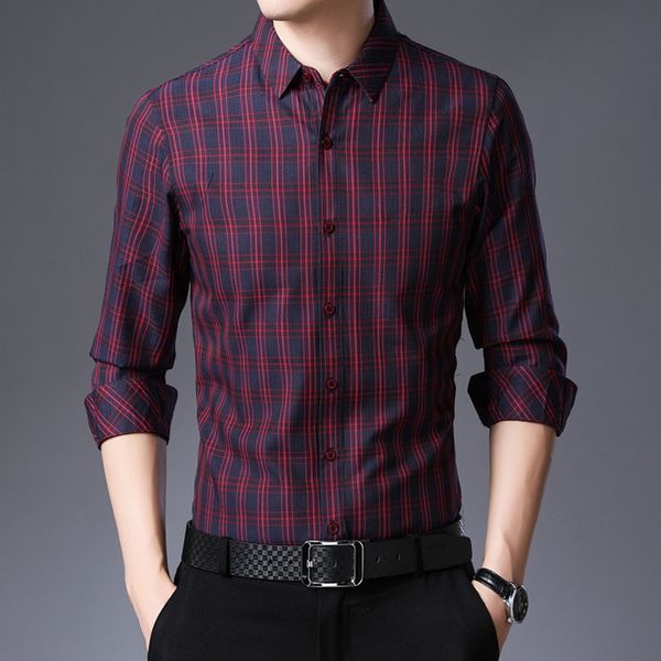 2020 autumn new men's small plaid long sleeve shirt shirt cardigan middle-aged men's 9421 ntqgd, Blue
2020 autumn new men's small plaid long sleeve shirt shirt cardigan middle-aged men's 9421 ntqgd, Blue