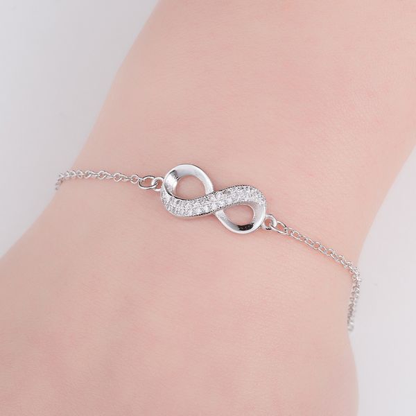 link, chain yiustar fine jewelry rhinestone bracelet simple 8 shape infinity wedding gift, Black
link, chain yiustar fine jewelry rhinestone bracelet simple 8 shape infinity wedding gift, Black