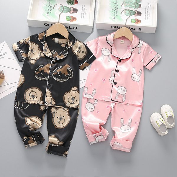 1-12y children's pajamas kids cartoon ice silk satin girls pajamas set baby boys set child pijama infantil girls home wear, White
1-12y children's pajamas kids cartoon ice silk satin girls pajamas set baby boys set child pijama infantil girls home wear, White