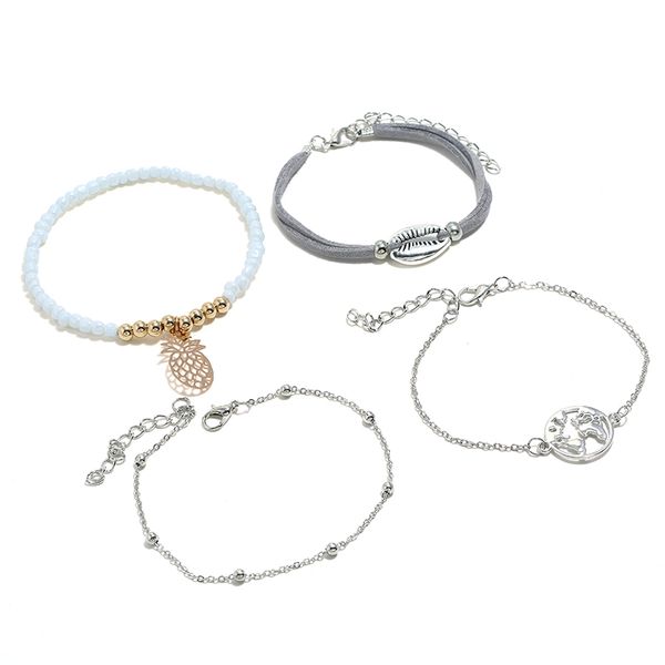 european and american fashion simple bracelet pineapple shell earth bead combination bracelet creative women, Black
european and american fashion simple bracelet pineapple shell earth bead combination bracelet creative women, Black