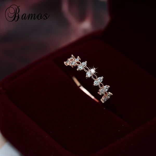 bamos rose gold color exquuisite wedding rings for women simpe geometric cubic zirconia flower ring minimalist jewelry gift, Golden;silver
bamos rose gold color exquuisite wedding rings for women simpe geometric cubic zirconia flower ring minimalist jewelry gift, Golden;silver