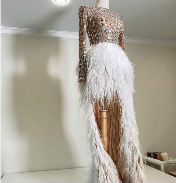 new spring evening dress yousef aljasmi long sleeve sheath white o-neck silver crystal s ostrich feather, Black;pink
new spring evening dress yousef aljasmi long sleeve sheath white o-neck silver crystal s ostrich feather, Black;pink