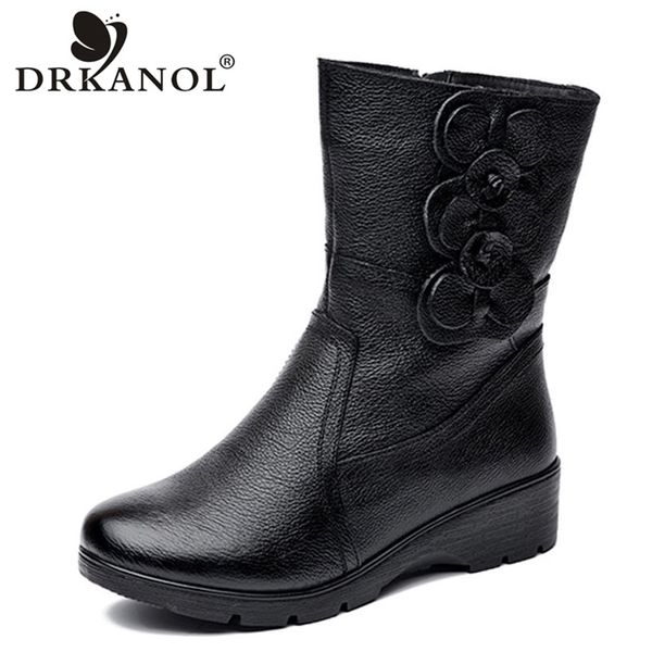 drkanol fashion women snow thick plush warm wedge mid calf side zipper sweet flowers winter mother boots y200915, Black
drkanol fashion women snow thick plush warm wedge mid calf side zipper sweet flowers winter mother boots y200915, Black