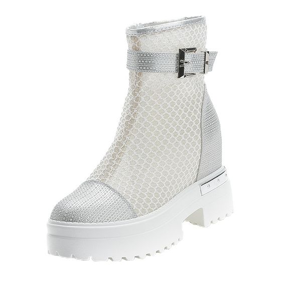 swyivy mesh boots women wedges heel sneakers black 2020 summer new female casual shoes casual female ankle boots summer